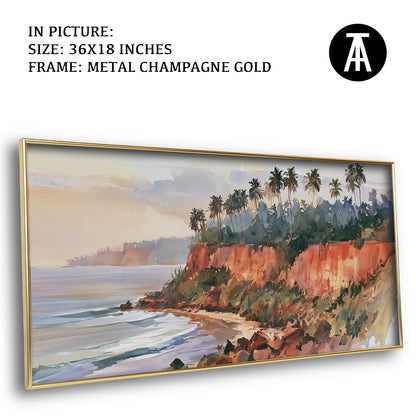 Artwork in Metal Champagne Gold Frame