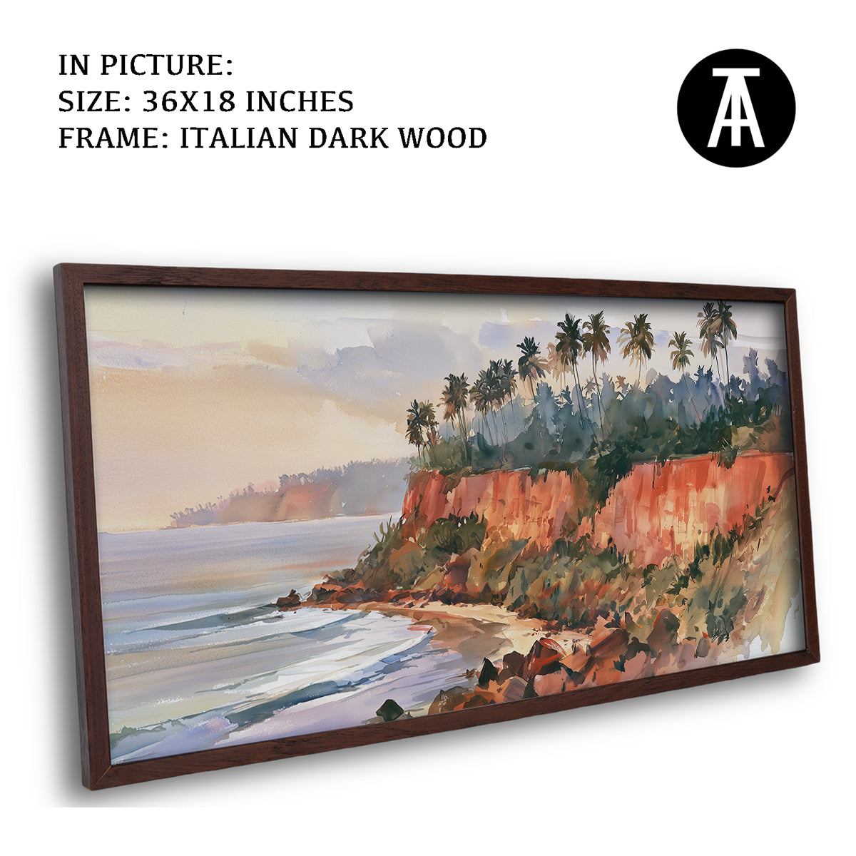 Artwork in Dark Wood Frame