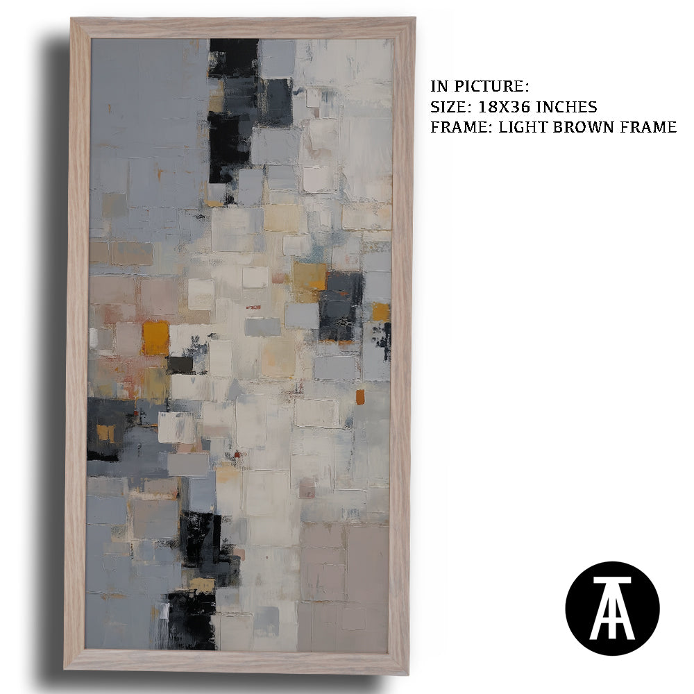 Artwork in Light Brown Frame