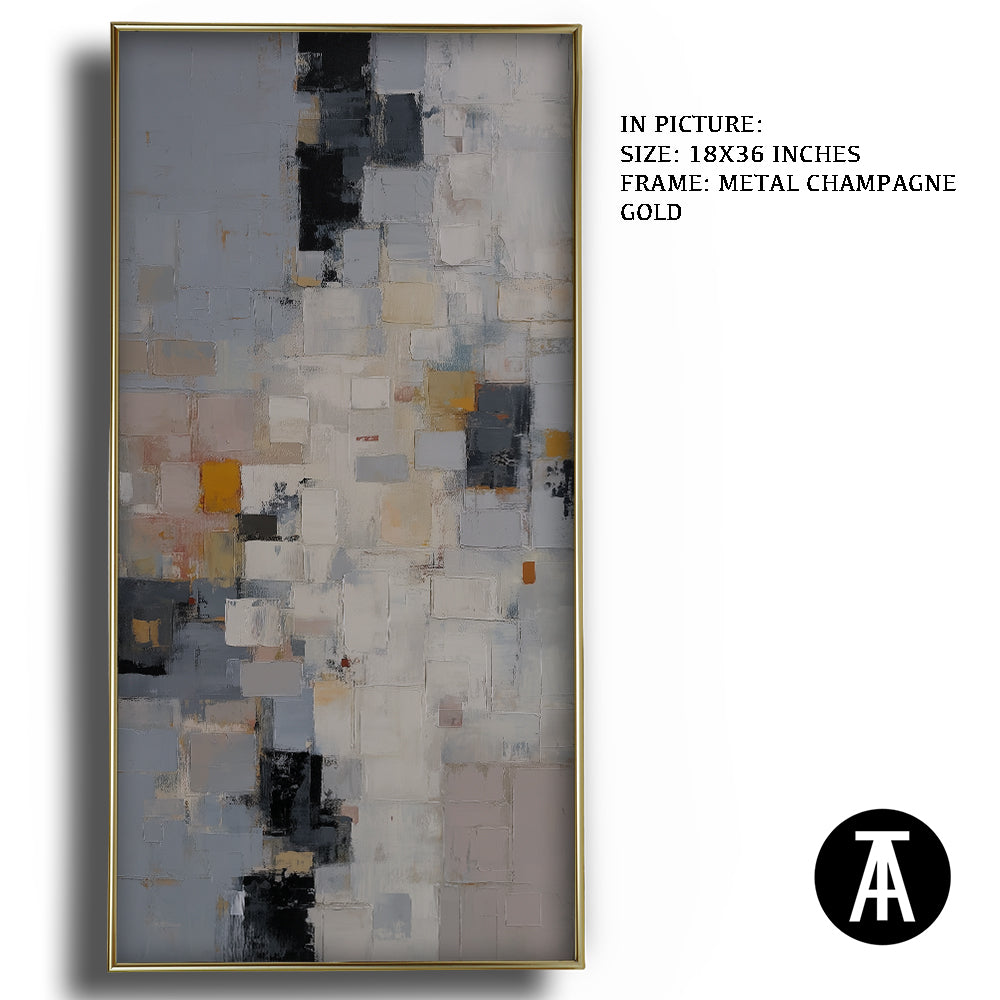 Artwork in Metal Champagne Gold Frame