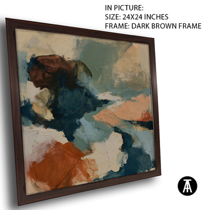 Artwork in Dark Brown Frame