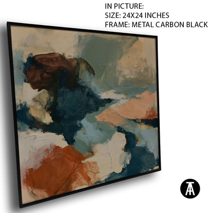 Artwork in Carbon Black Metal Frame