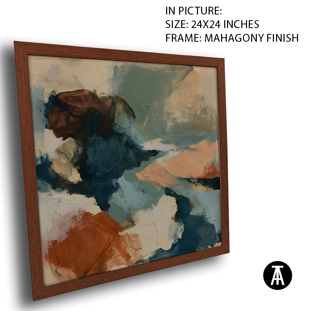 Artwork in Mahogany Finish Frame
