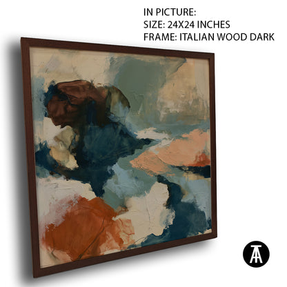 Artwork in Dark Wood Frame