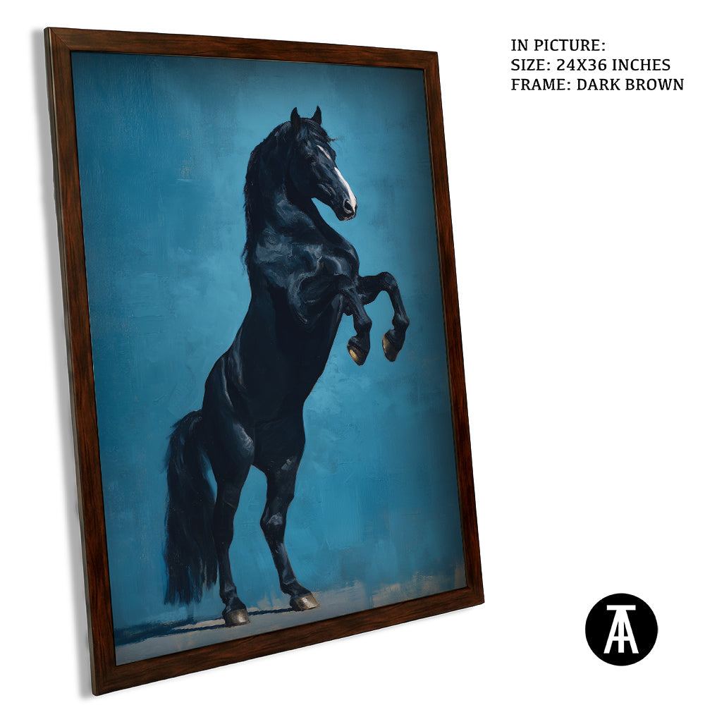 Artwork in Dark Brown Frame