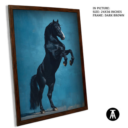 Artwork in Dark Brown Frame