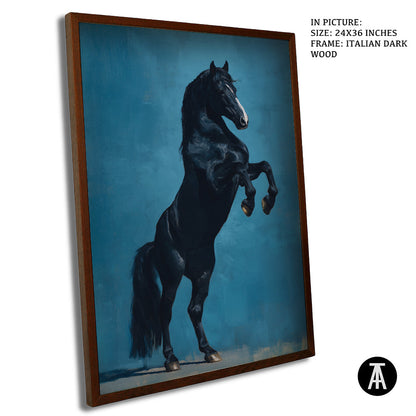 Artwork in Dark Wood Frame