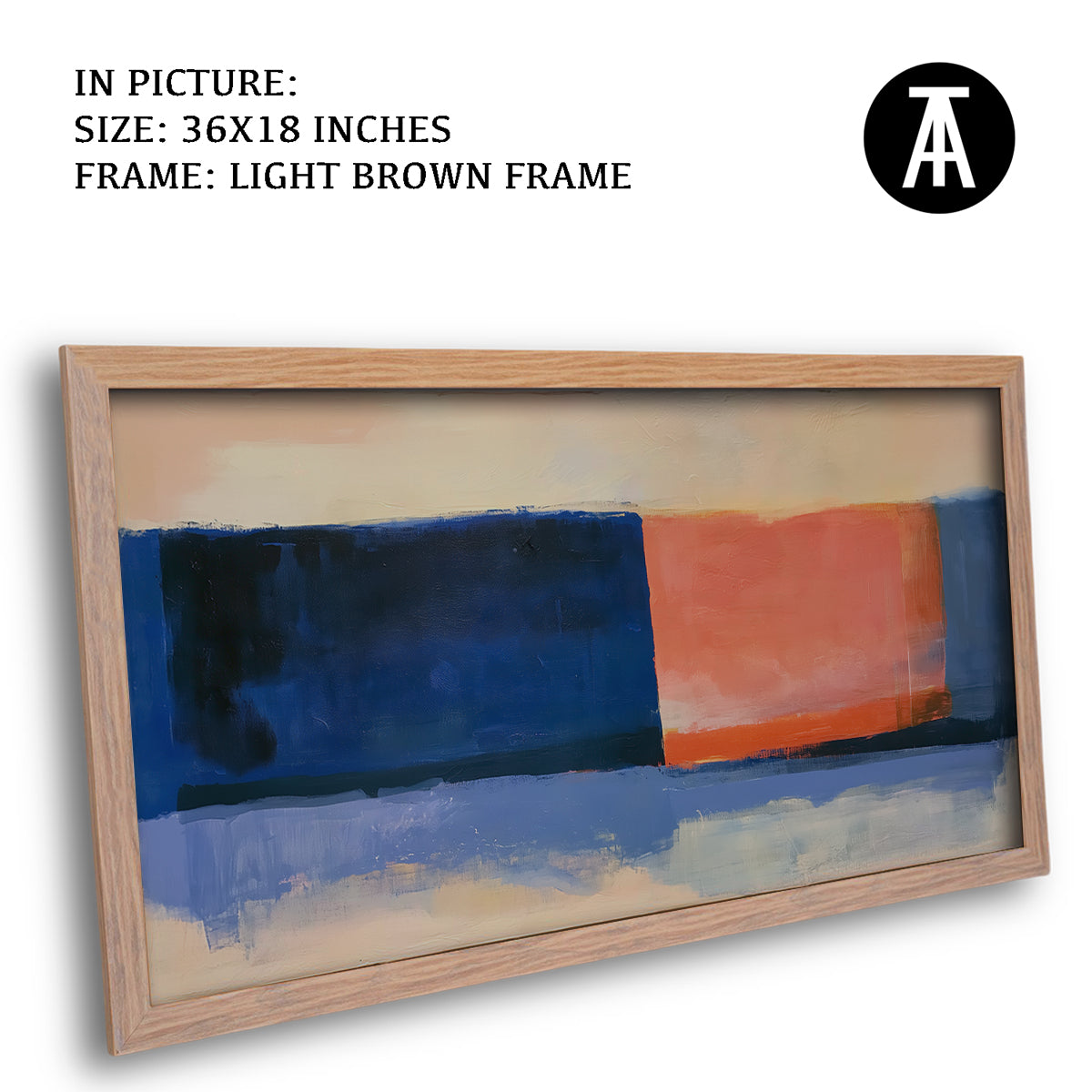 Artwork in Light Brown Frame