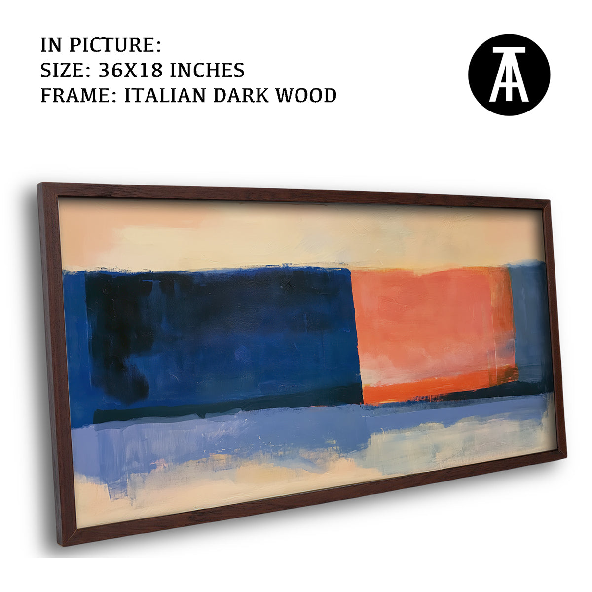 Artwork in Dark Wood Frame