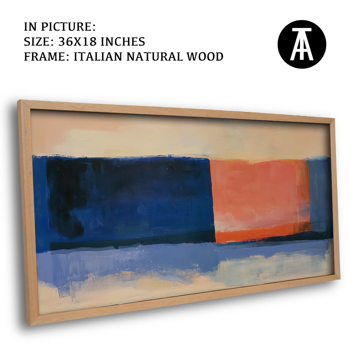 Artwork in Natural Wood Frame