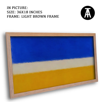 Artwork in Light Brown Frame