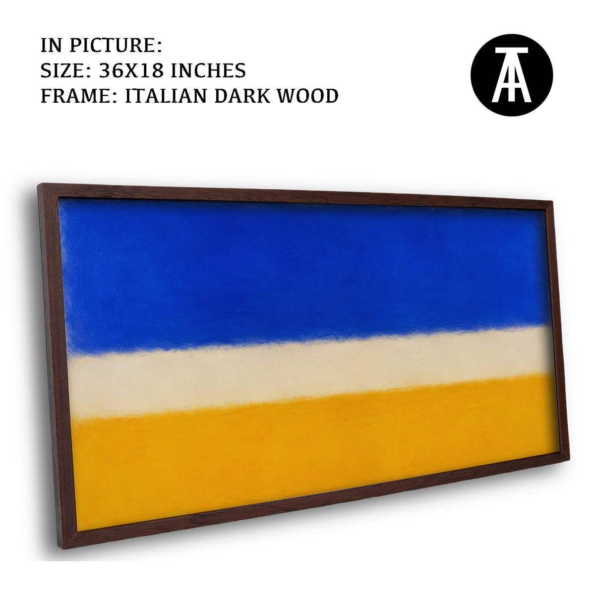 Artwork in Dark Wood Frame