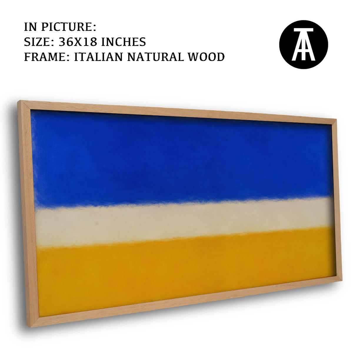 Artwork in Natural Wood Frame