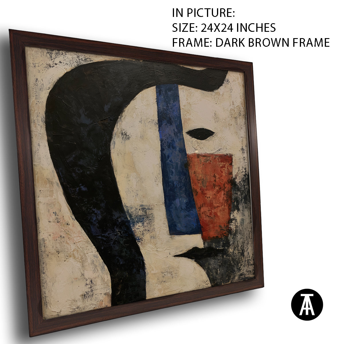 Artwork in Dark Brown Frame