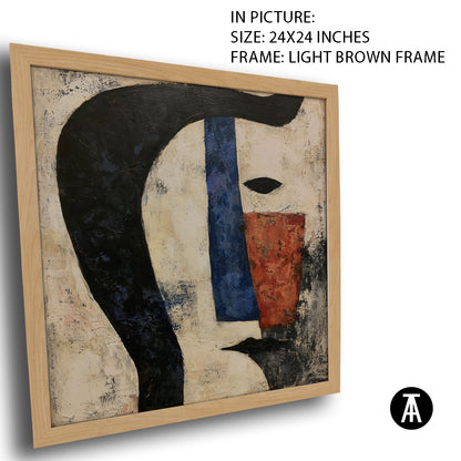 Artwork in Light Brown Frame