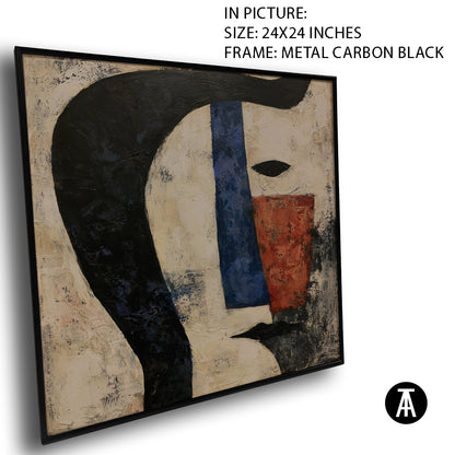 Artwork in Carbon Black Metal Frame