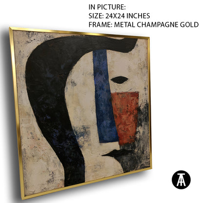 Artwork in Metal Champagne Gold Frame