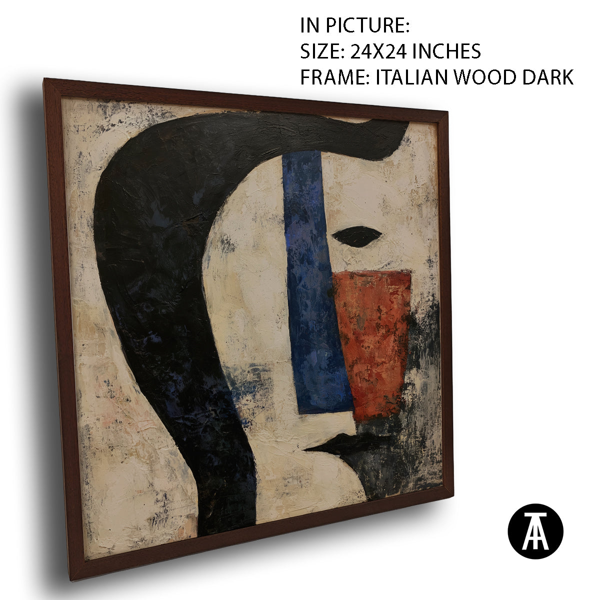 Artwork in Dark Wood Frame