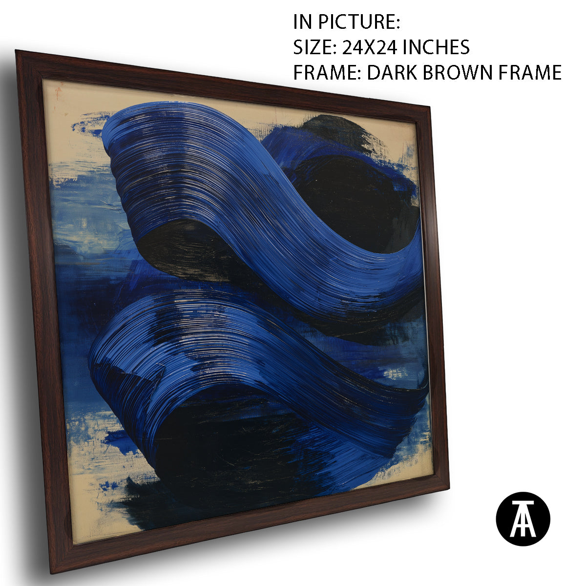 Artwork in Dark Brown Frame