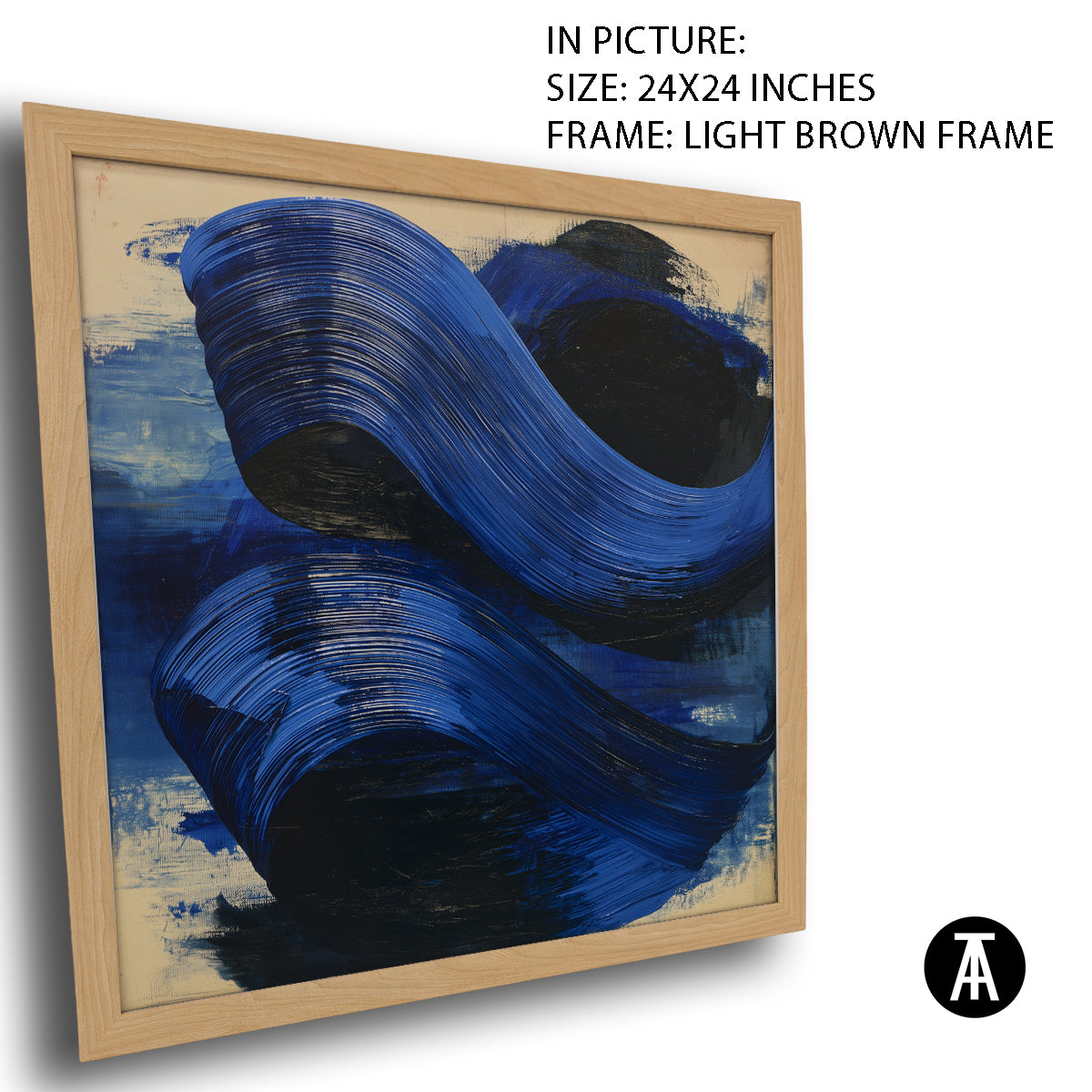 Artwork in Light Brown Frame
