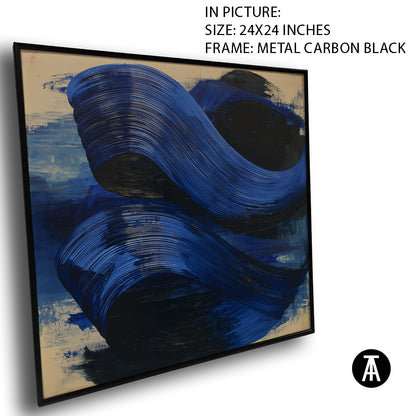 Artwork in Carbon Black Metal Frame