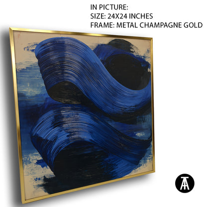 Artwork in Metal Champagne Gold Frame