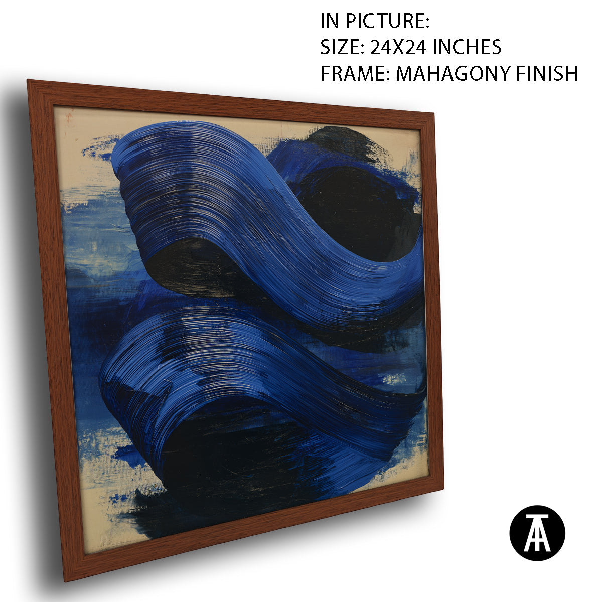 Artwork in Mahogany Finish Frame