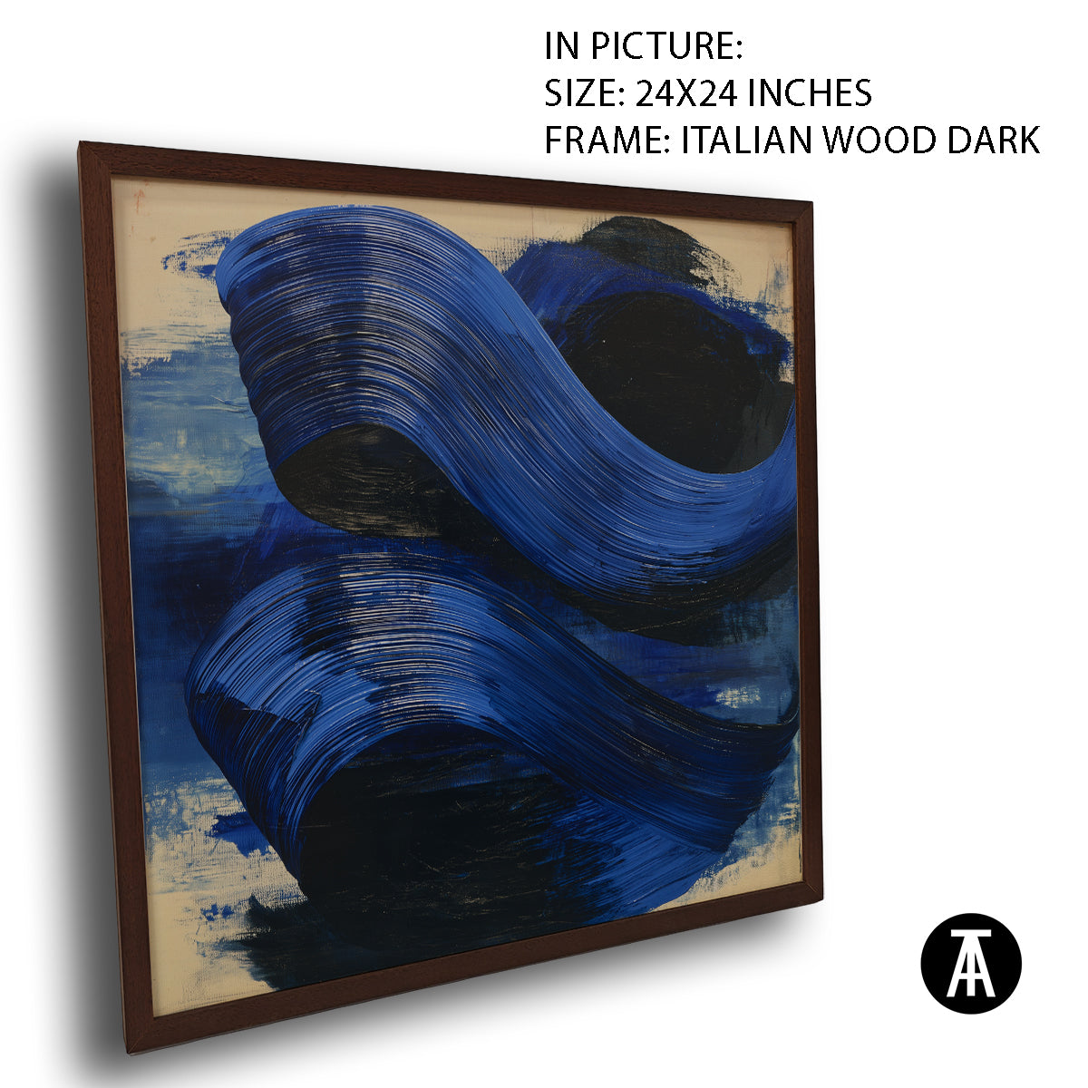 Artwork in Dark Wood Frame