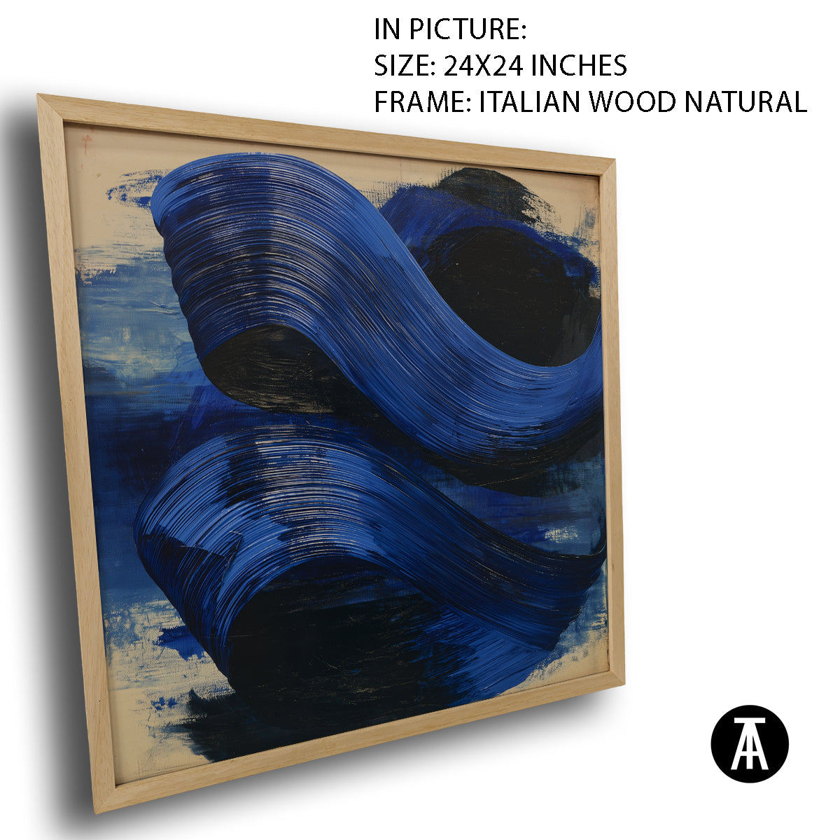 Artwork in Natural Wood Frame