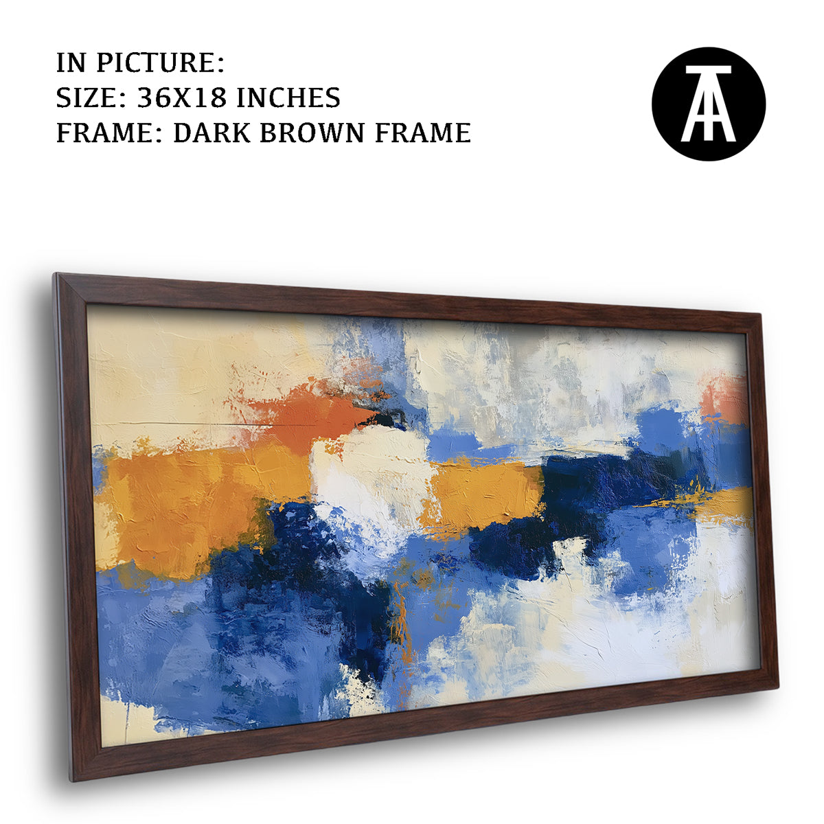 Artwork in Dark Brown Frame