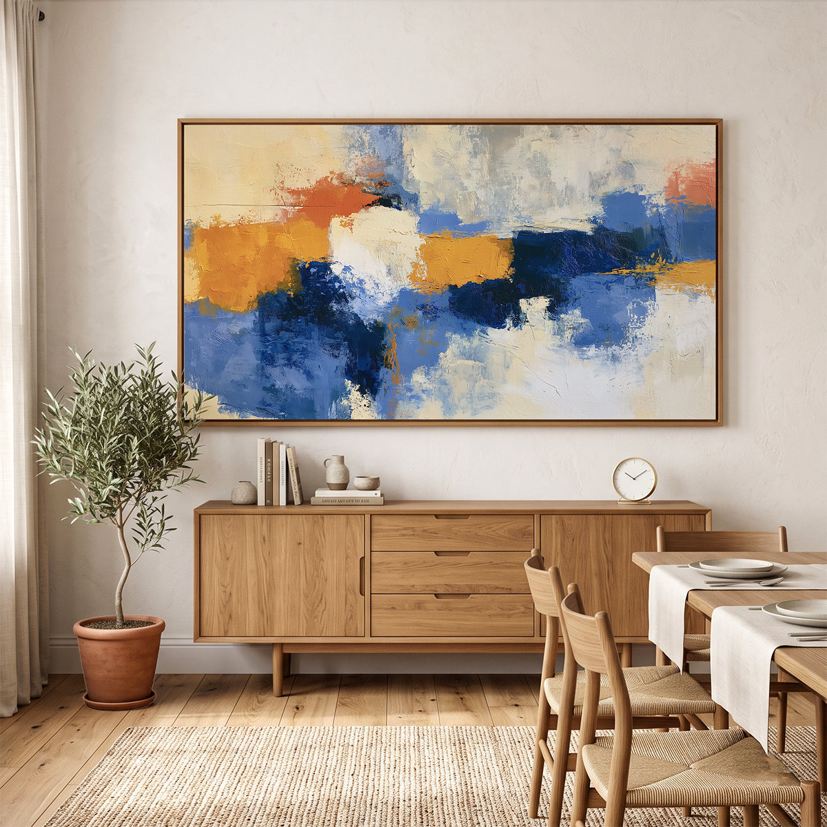 Abstract Painting in a Lifestyle Setting