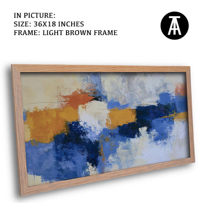Artwork in Light Brown Frame