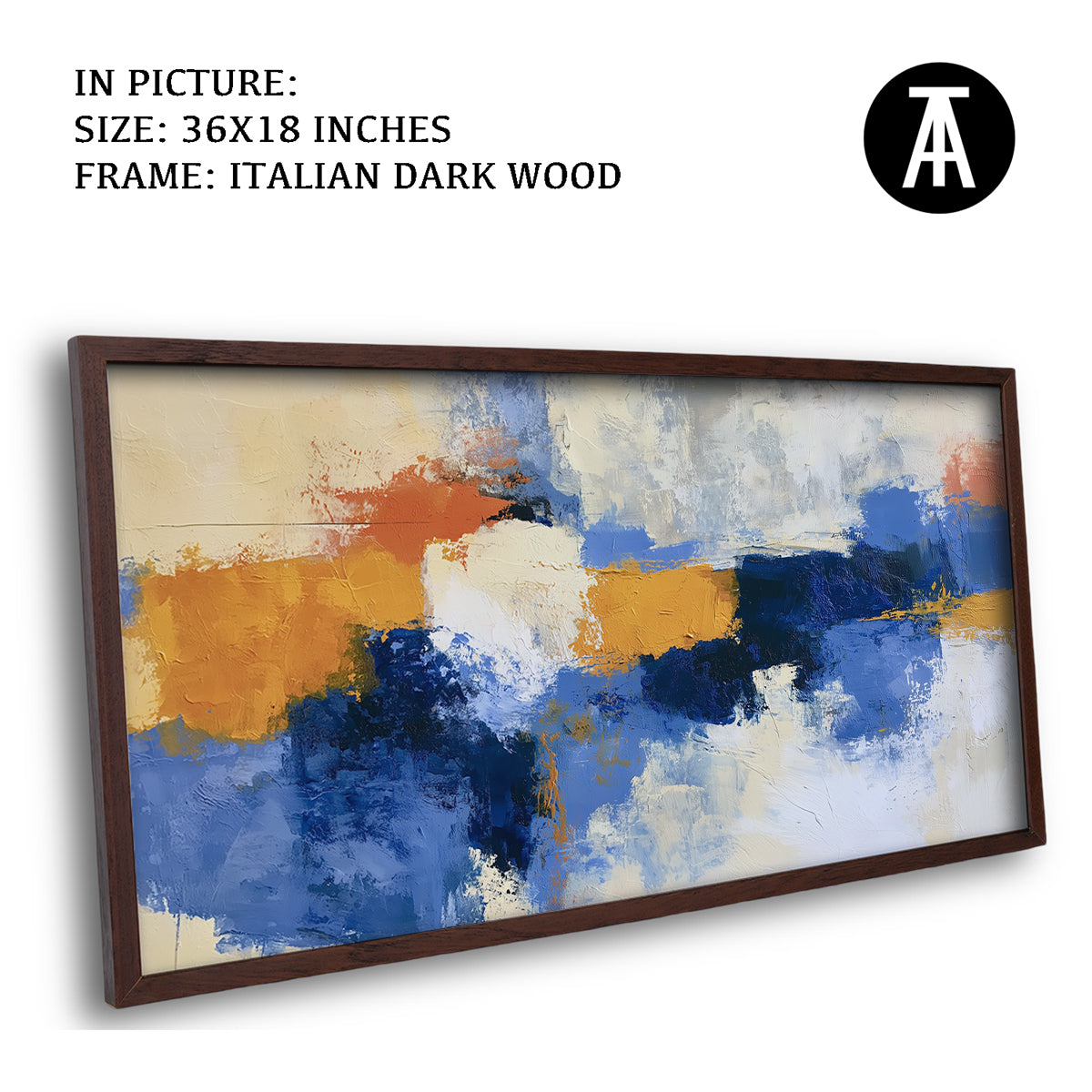 Artwork in Dark Wood Frame