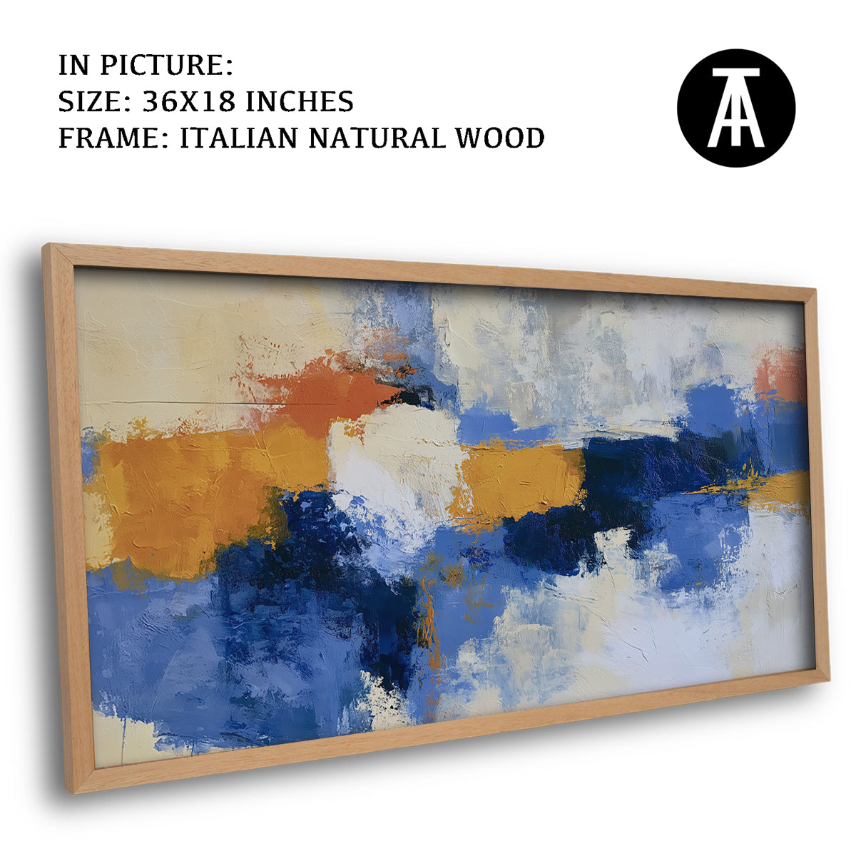 Artwork in Natural Wood Frame