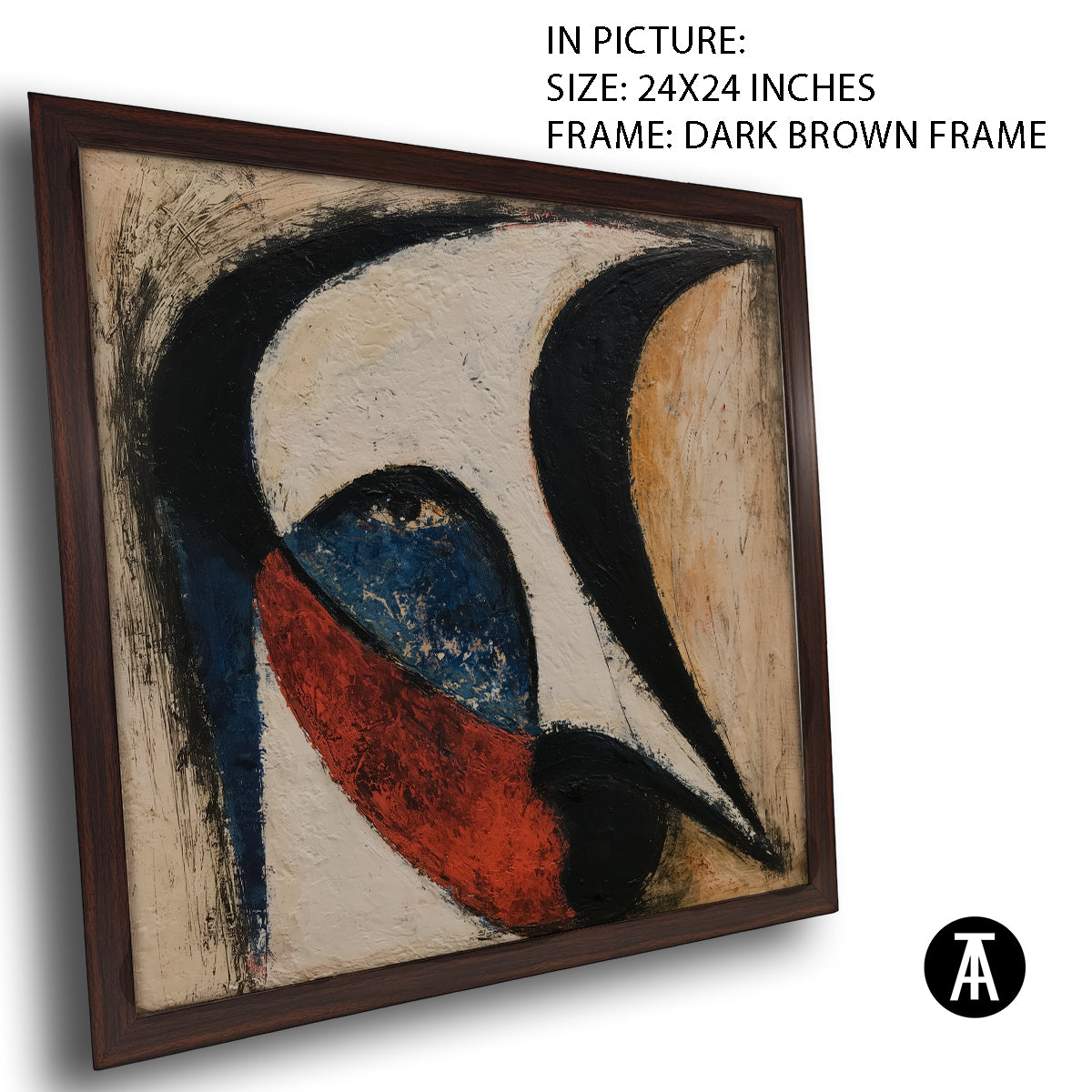 Artwork in Dark Brown Frame