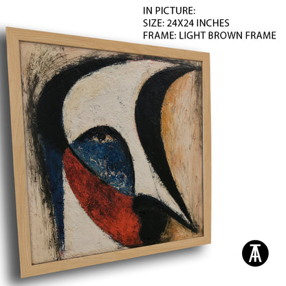 Artwork in Light Brown Frame