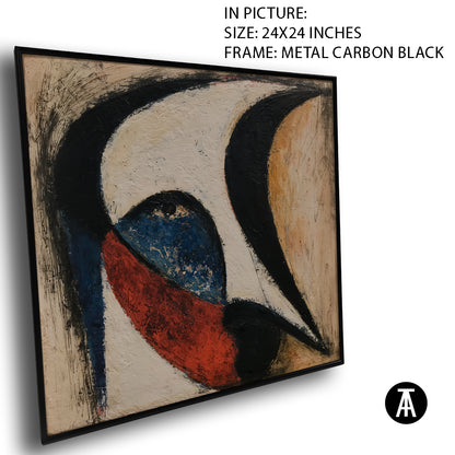 Artwork in Carbon Black Metal Frame