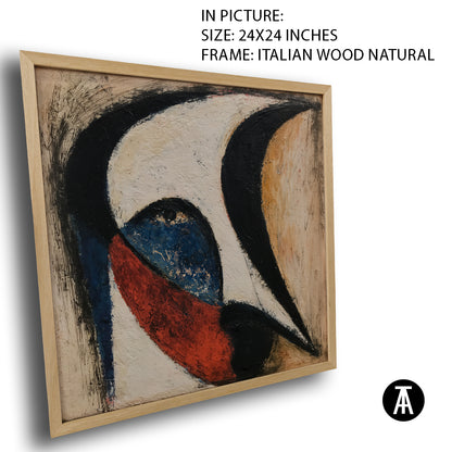 Artwork in Natural Wood Frame