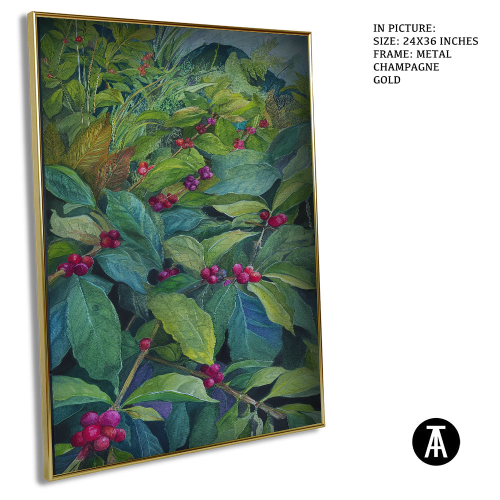 Artwork in Metal Champagne Gold Frame