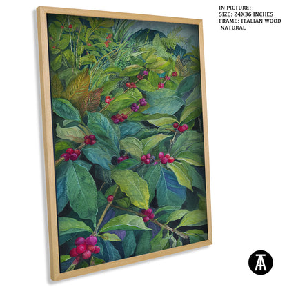 Artwork in Natural Wood Frame