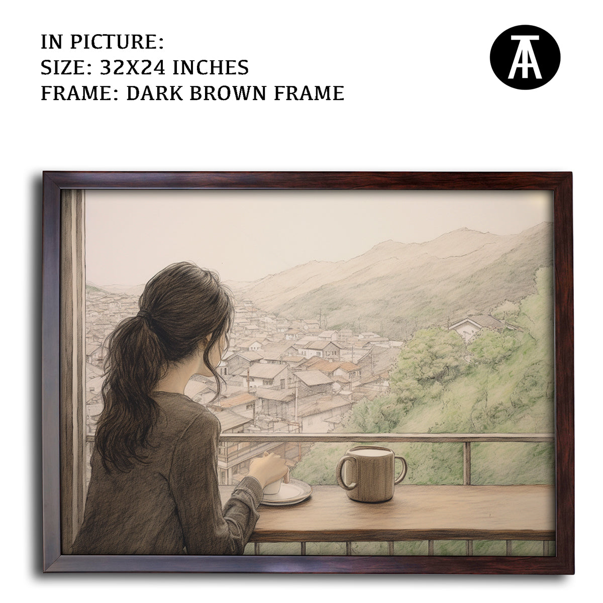 Artwork in Metal Champagne Gold Frame