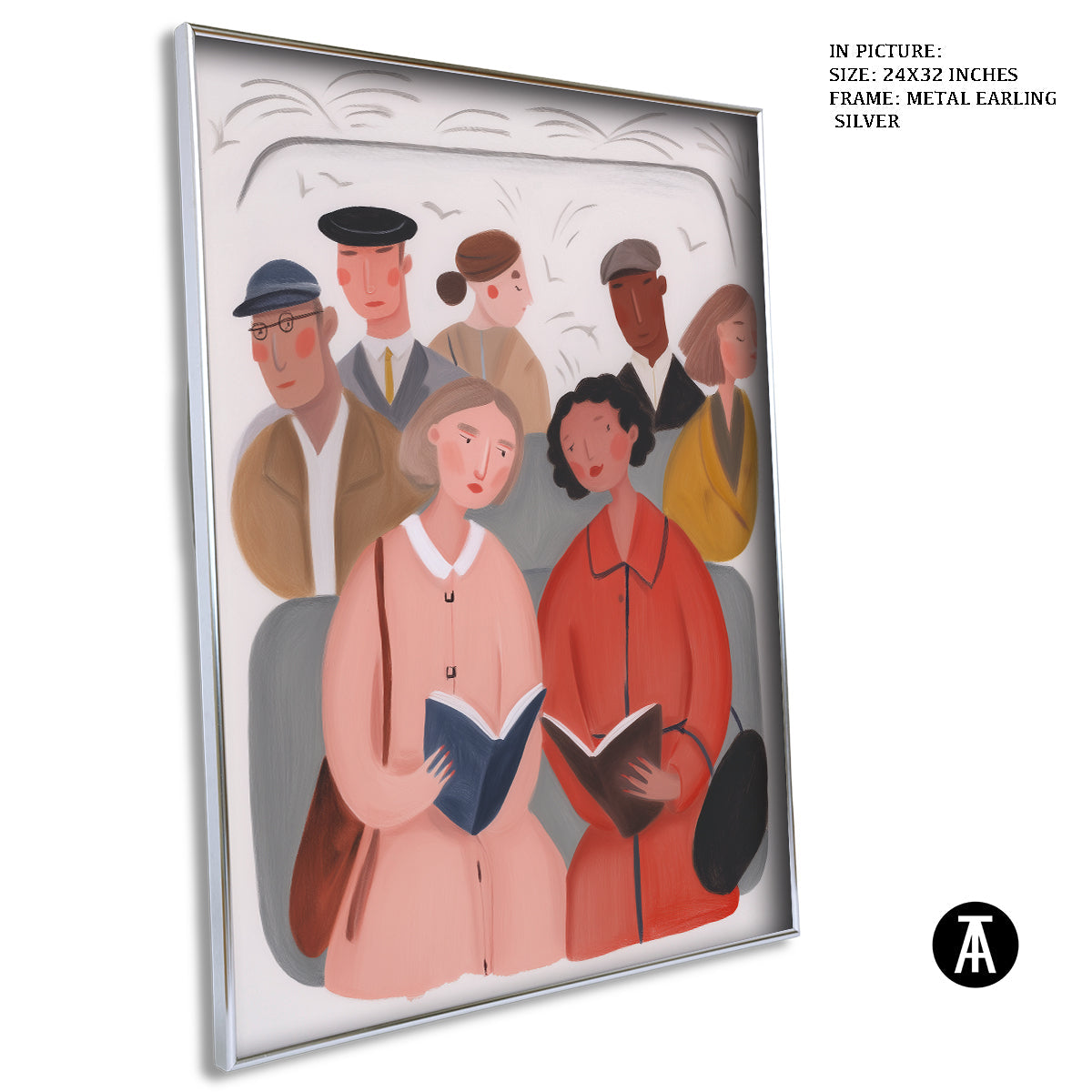 Artwork in Metal Earling Silver Frame