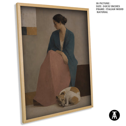 Artwork in Natural Wood Frame