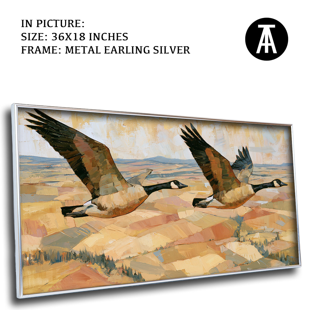 Artwork in Metal Earling Silver Frame