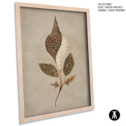 Artwork in Light Brown Frame