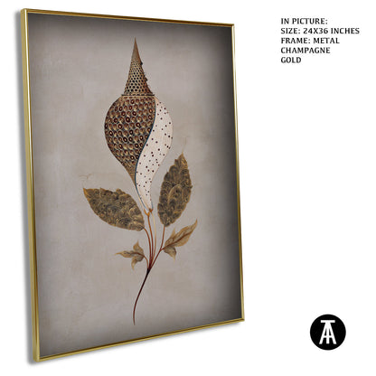 Artwork in Metal Champagne Gold Frame