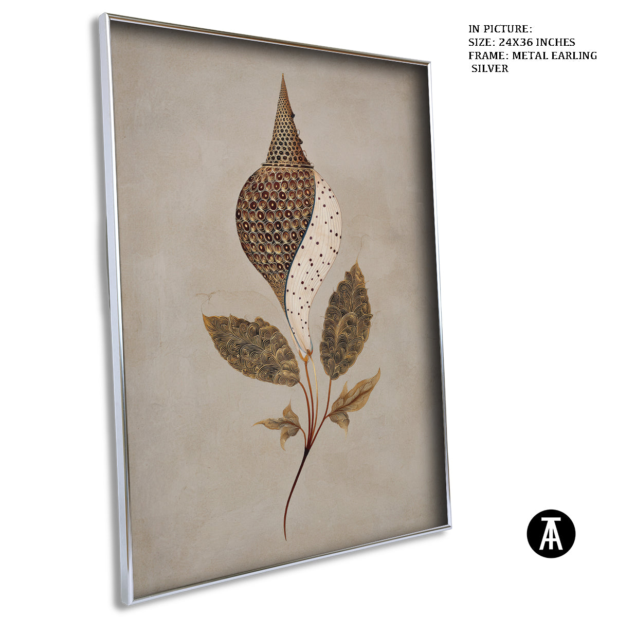 Artwork in Metal Earling Silver Frame