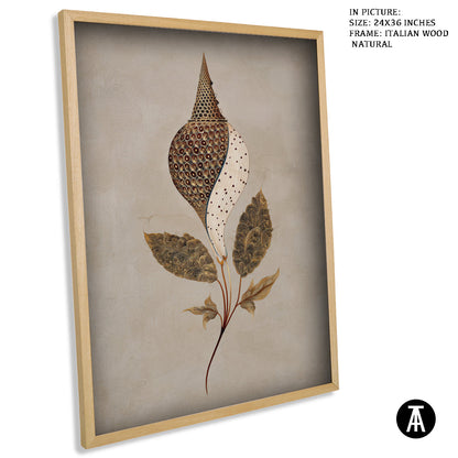 Artwork in Natural Wood Frame