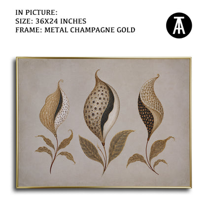 Artwork in Metal Champagne Gold Frame