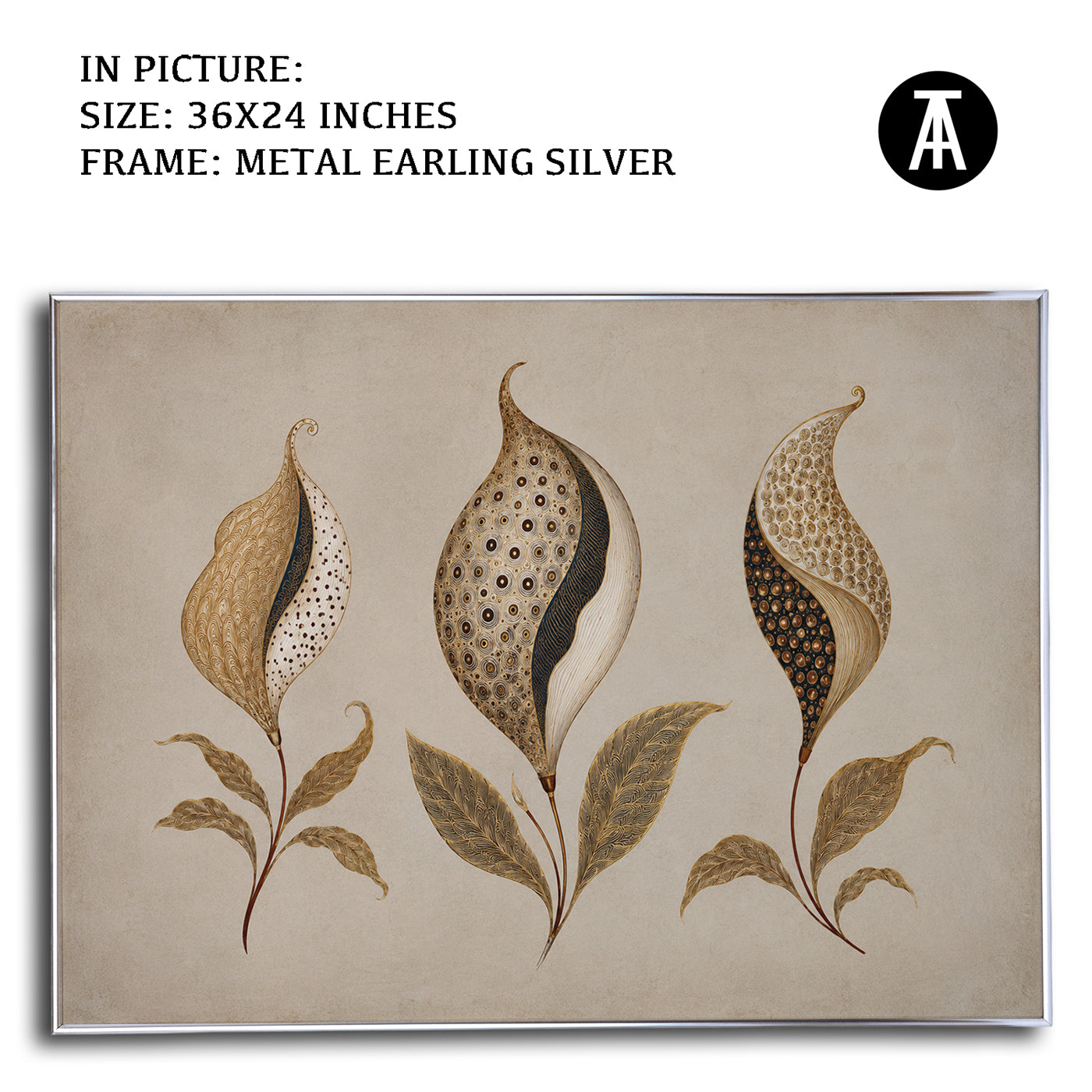 Artwork in Metal Earling Silver Frame